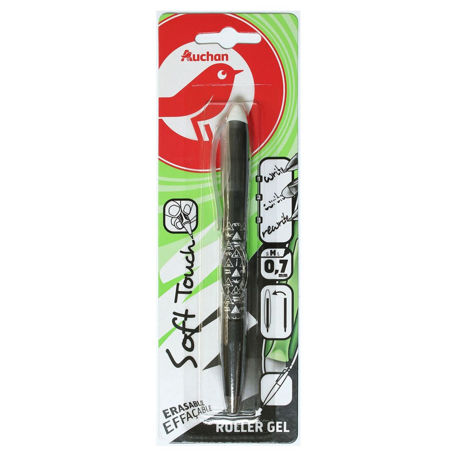 STYLO ROLLER ENCRE GEL - ENERGEL RETRACTABLE - 0,7mm - EPAISSEUR DE TRAIT  ROUGE - BuroStock Martinique