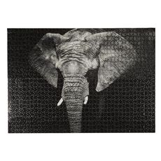 Puzzle Éléphant  1000 Pièces  48x73cm Noir & Gris