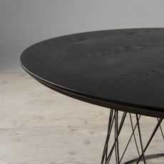 Table basse ronde L80 cm JULIETTE (Noir)