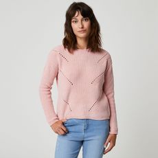 IN EXTENSO Pull ajouré rose femme (Rose)