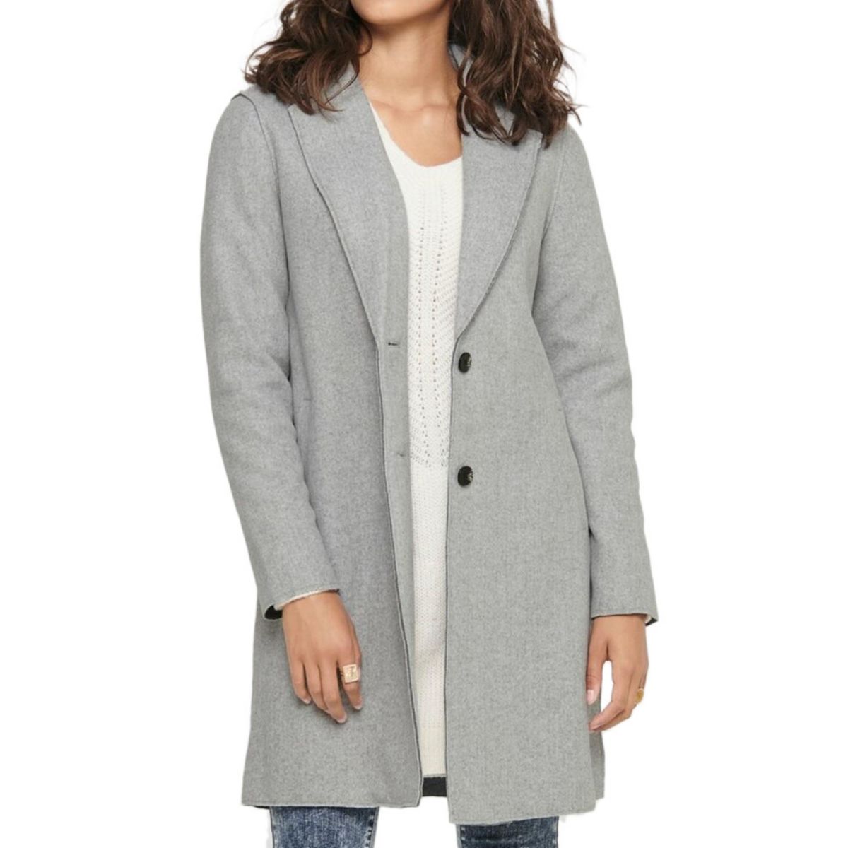 manteau gris pas cher femme