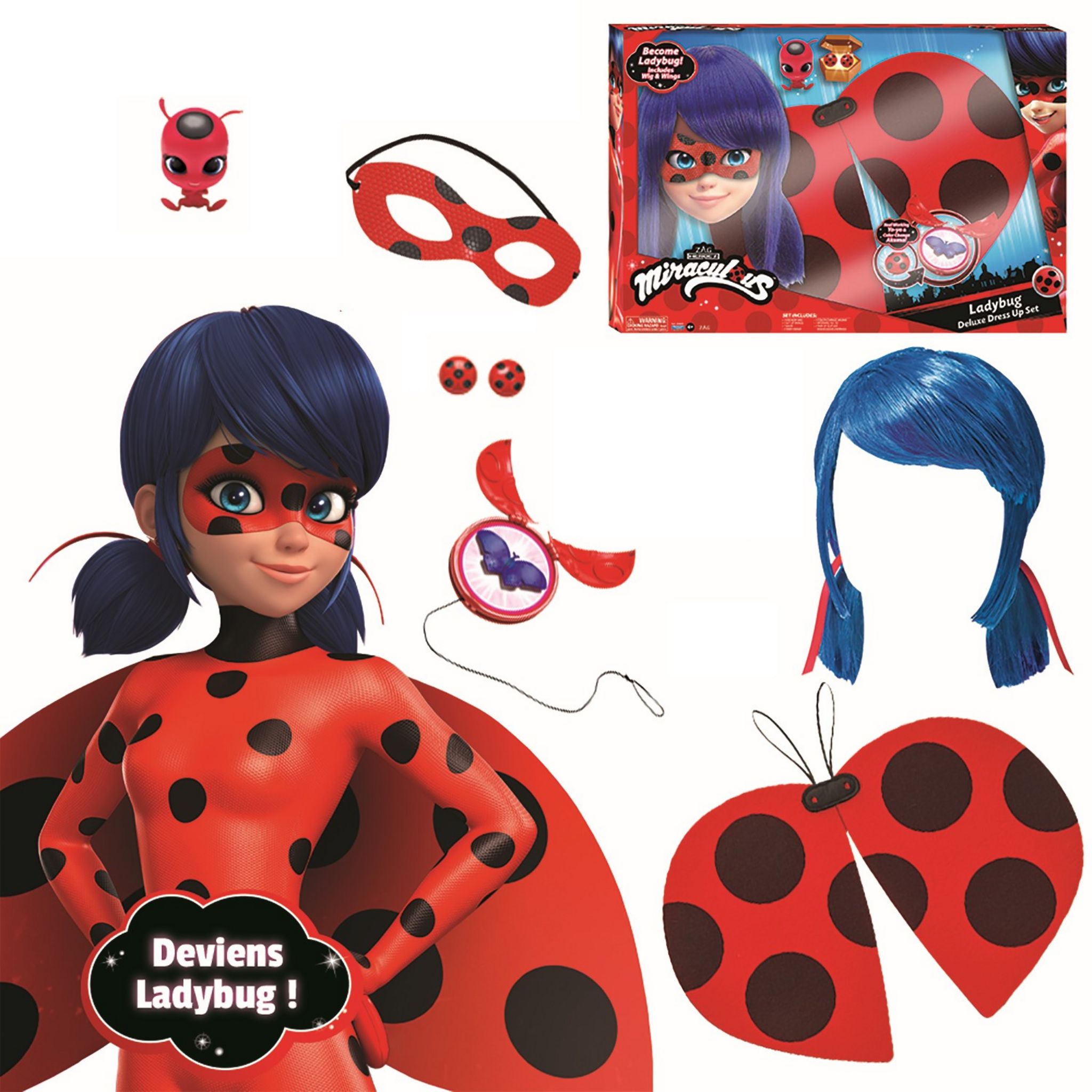 Perruque de Ladybug Miraculous pour enfant 