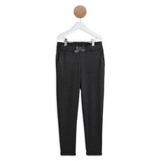 IN EXTENSO Pantalon paper bag fille (Gris anthracite)