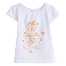 IN EXTENSO Tee-shirt manches courtes avec imprimé bébé (Blanc)