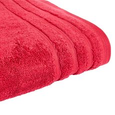 ACTUEL Maxi drap de bain uni en coton bouclé 500 gr/m2 (Rouge)