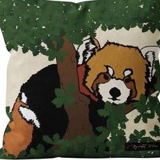 Soleil d'ocre Housse de coussin Safari Panda Roux 40x40 cm