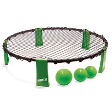 RoundNet Set - Sport de balle de Plein air - Multi-joueurs | Inclus 1 cadre et filet, 3 balles, une pompe et un sac de transport