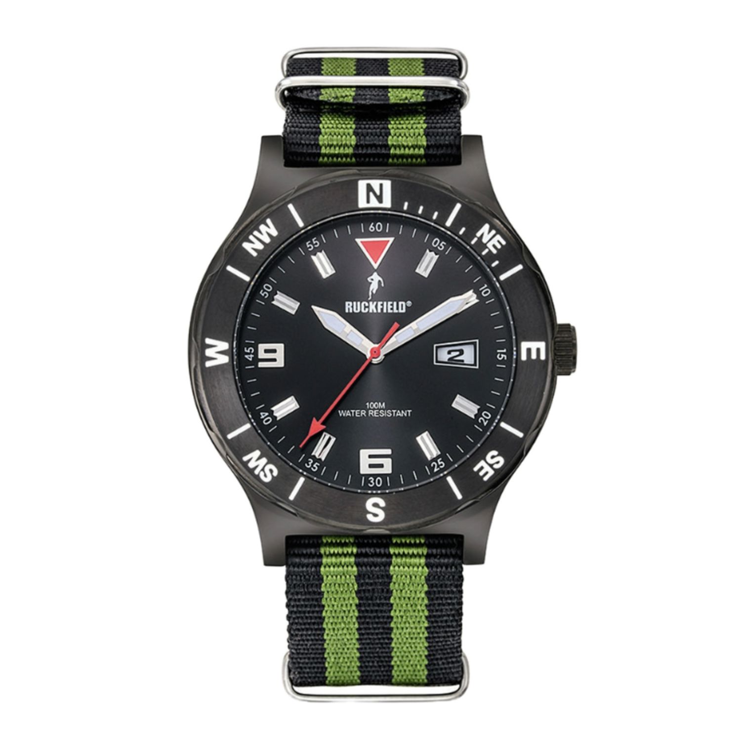 Montre Ruckfield Rugby Nato Vert et Noir pas cher Auchan.fr