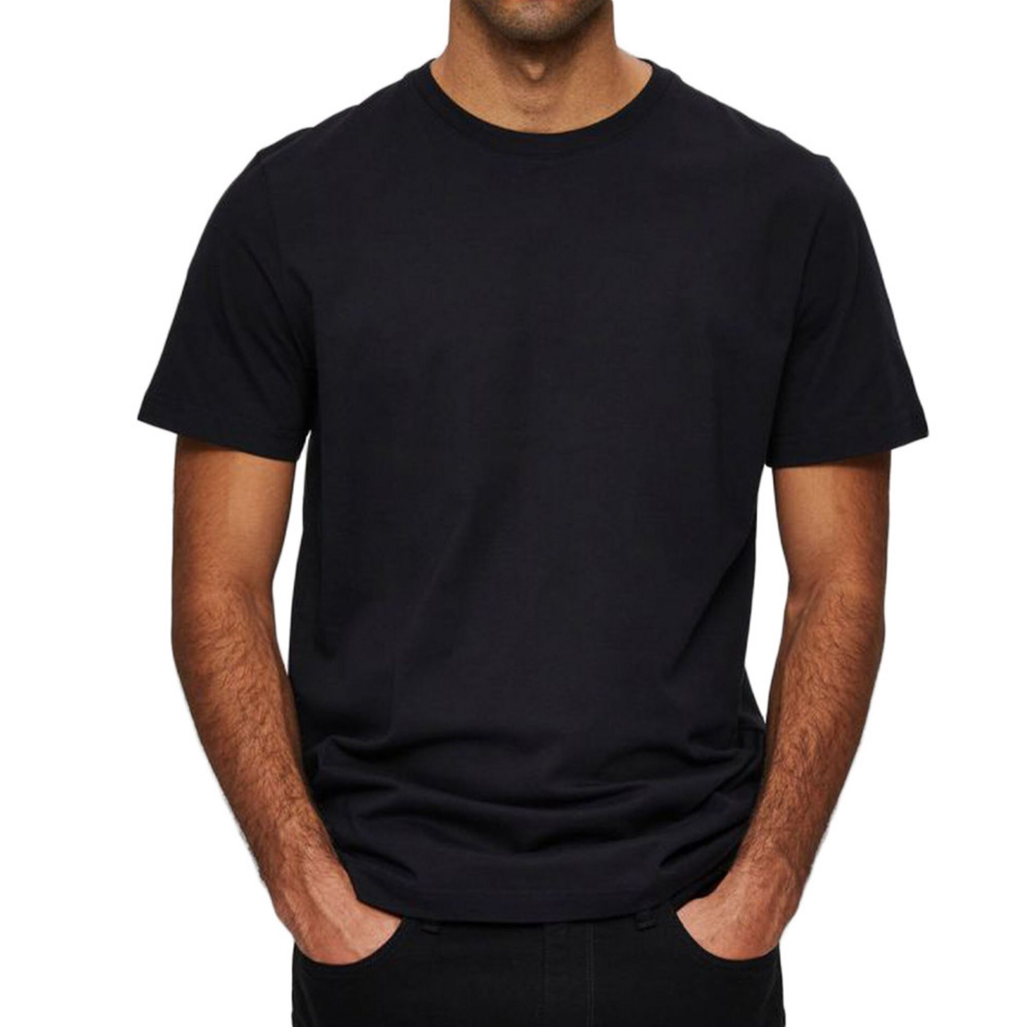 T shirt Noir Homme Selected Norman