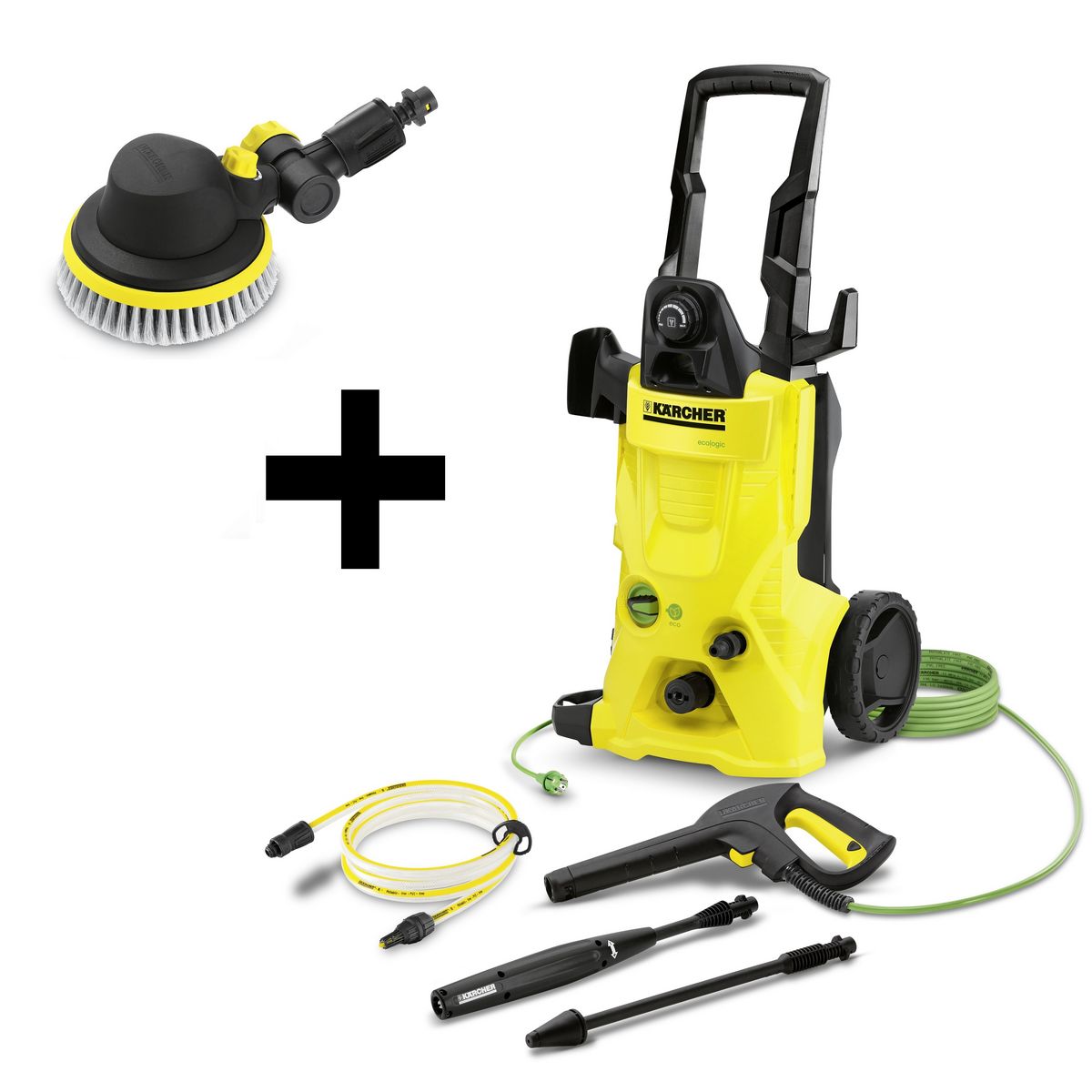 KARCHER Nettoyeur Haute Pression K4 Ecologic   brosse de lavage WB 100 ...