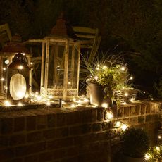 Guirlande lumineuse extérieure de Noël 18m de long, 180 LED, 8 modes (Blanc / Jaune)