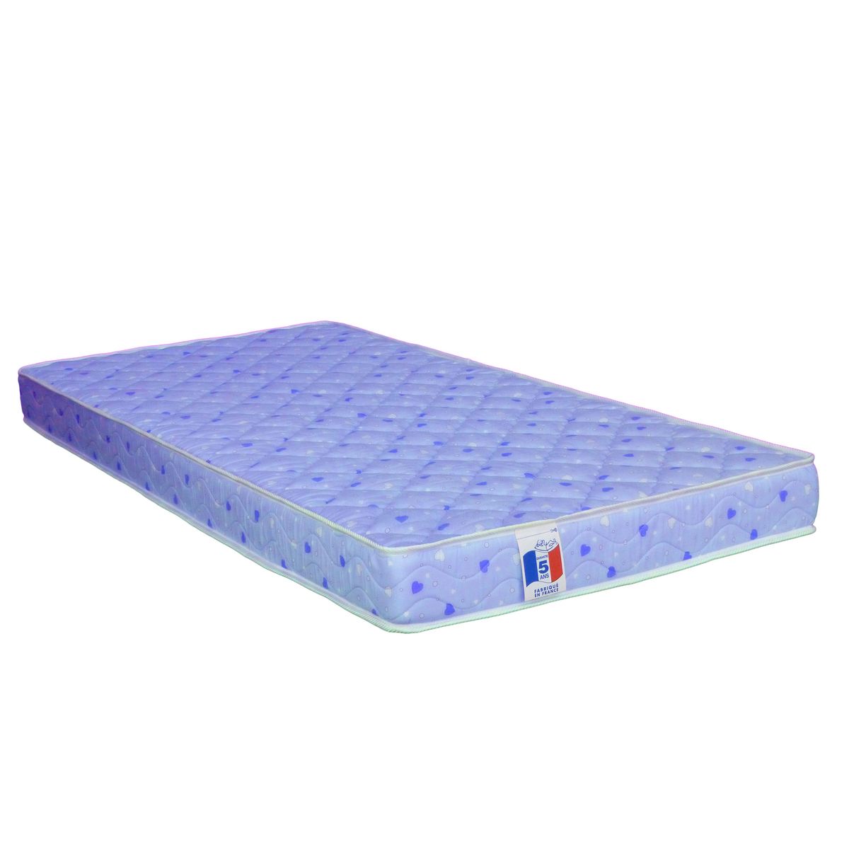 Matelas mousse 90x190 cm BLEU pas cher 