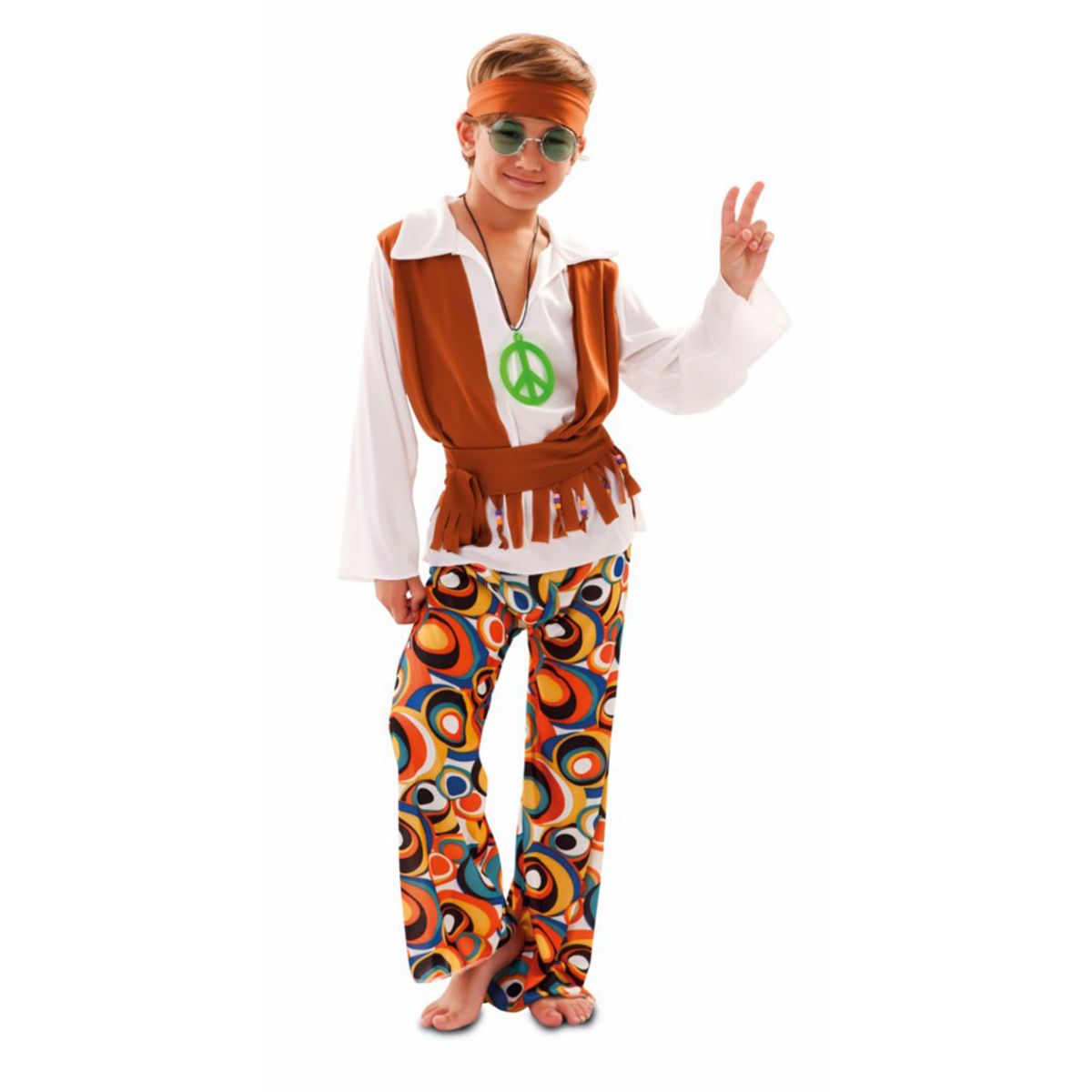 EURO CARNAVALES Déguisement De Hippie - Enfant - 6/8 ans (116 à 128 cm)