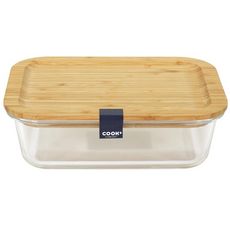 Lunch Box Verre & Bambou  Repas  10,4cl Transparent