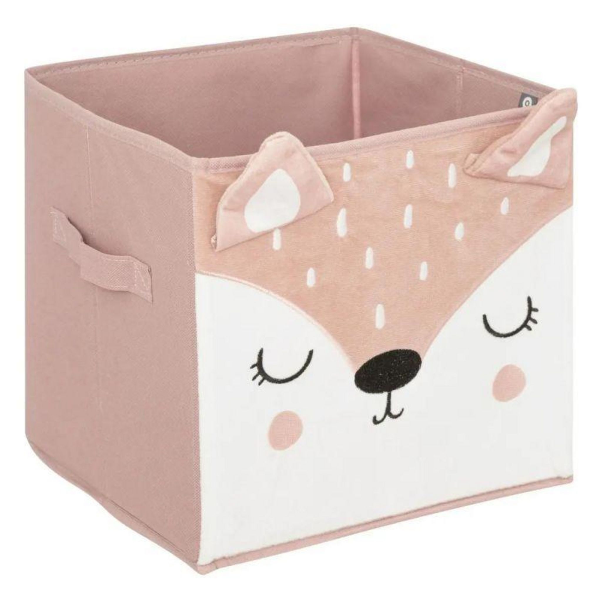 Boîte de Rangement Enfant Biche 29x29cm Rose pas cher 