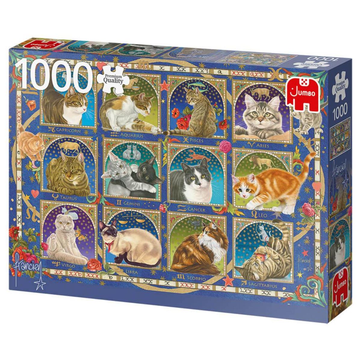 Jumbo Puzzle 1000 pièces : Horoscope de chats