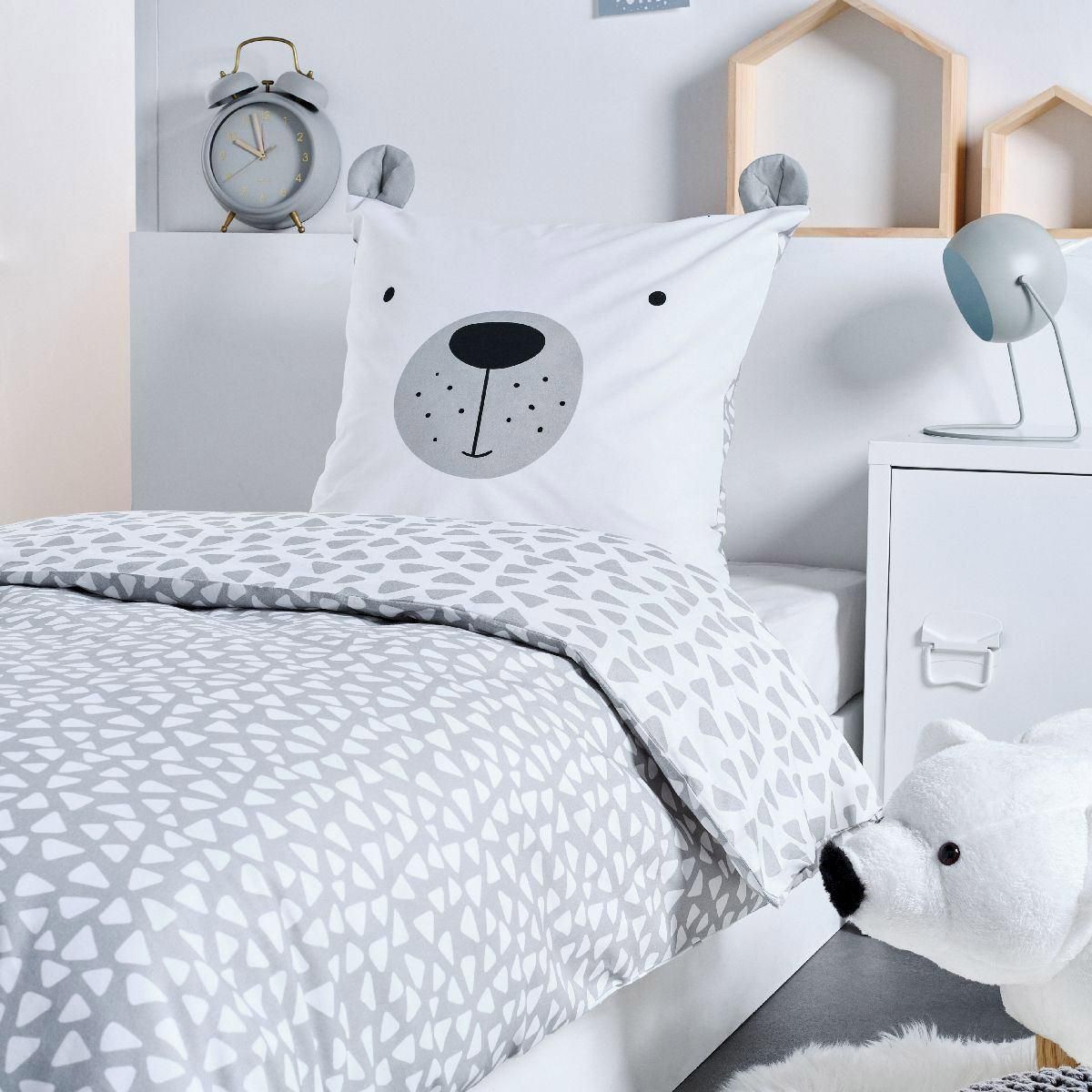Today Housse de couette 140x200 Kids Funny Ours + 1 taie 100% coton 57 fils
