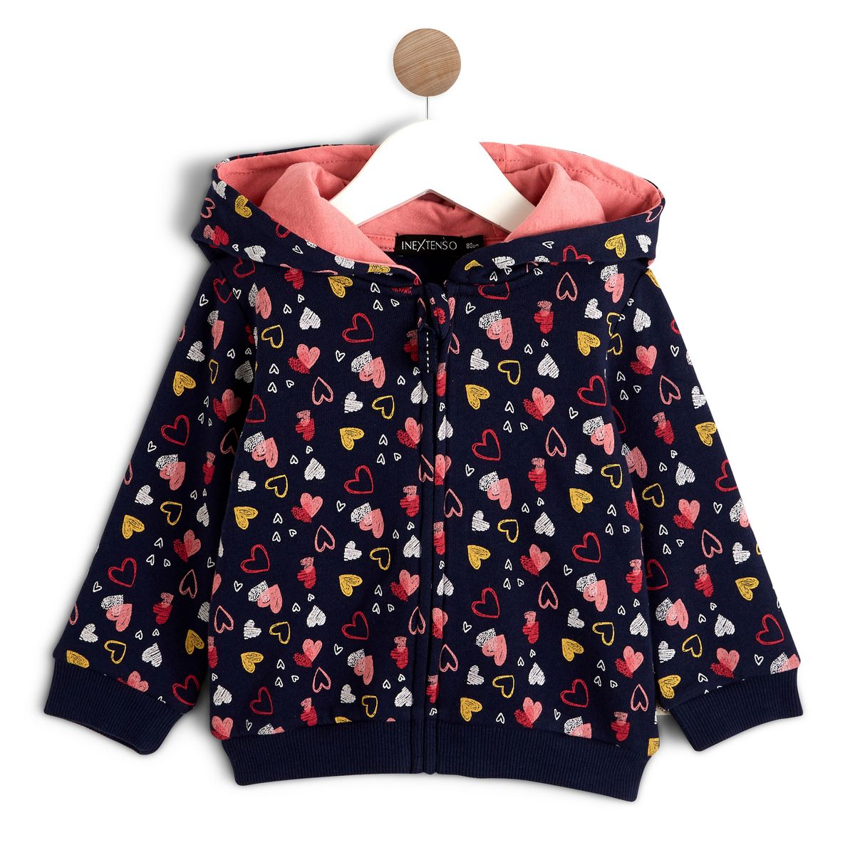 IN EXTENSO Sweat zippé molleton bébé fille