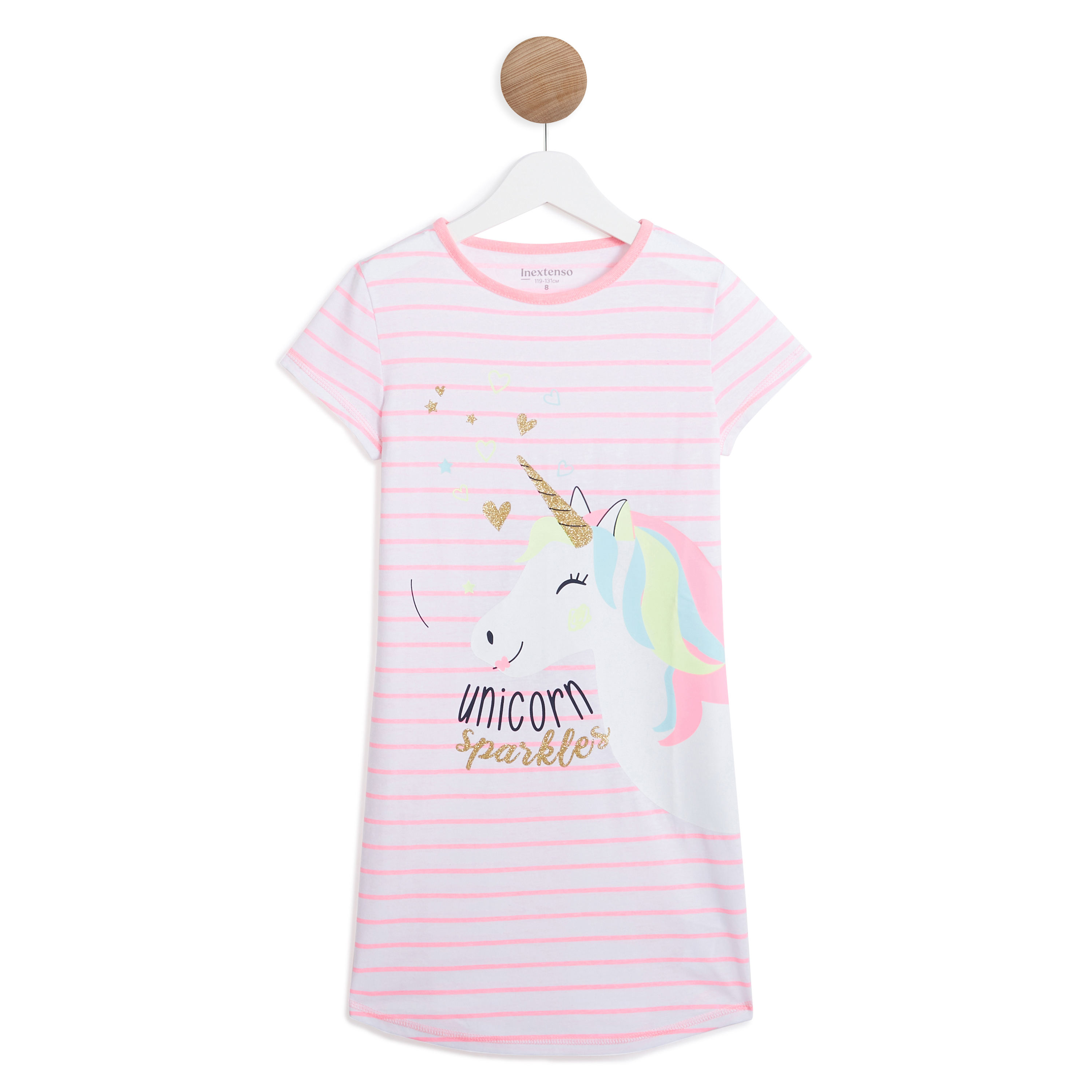 Chemise de nuit fille licorne - rose pâle, Fille