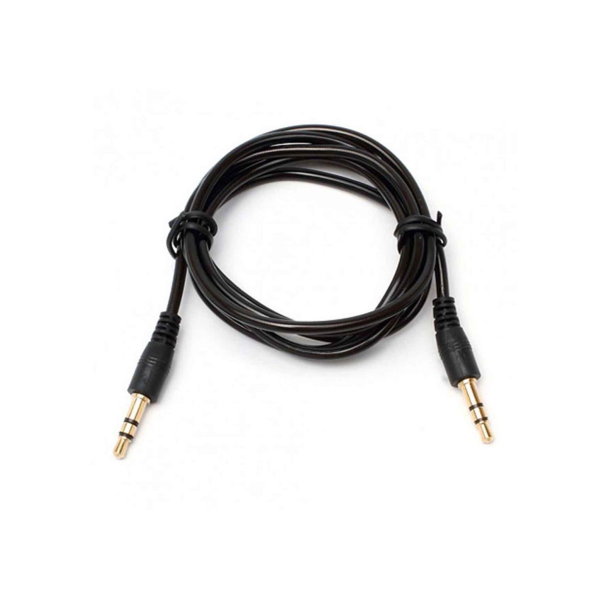 Câble Double Jack 3.5 mm Longueur 1m noir Connecteur Audio