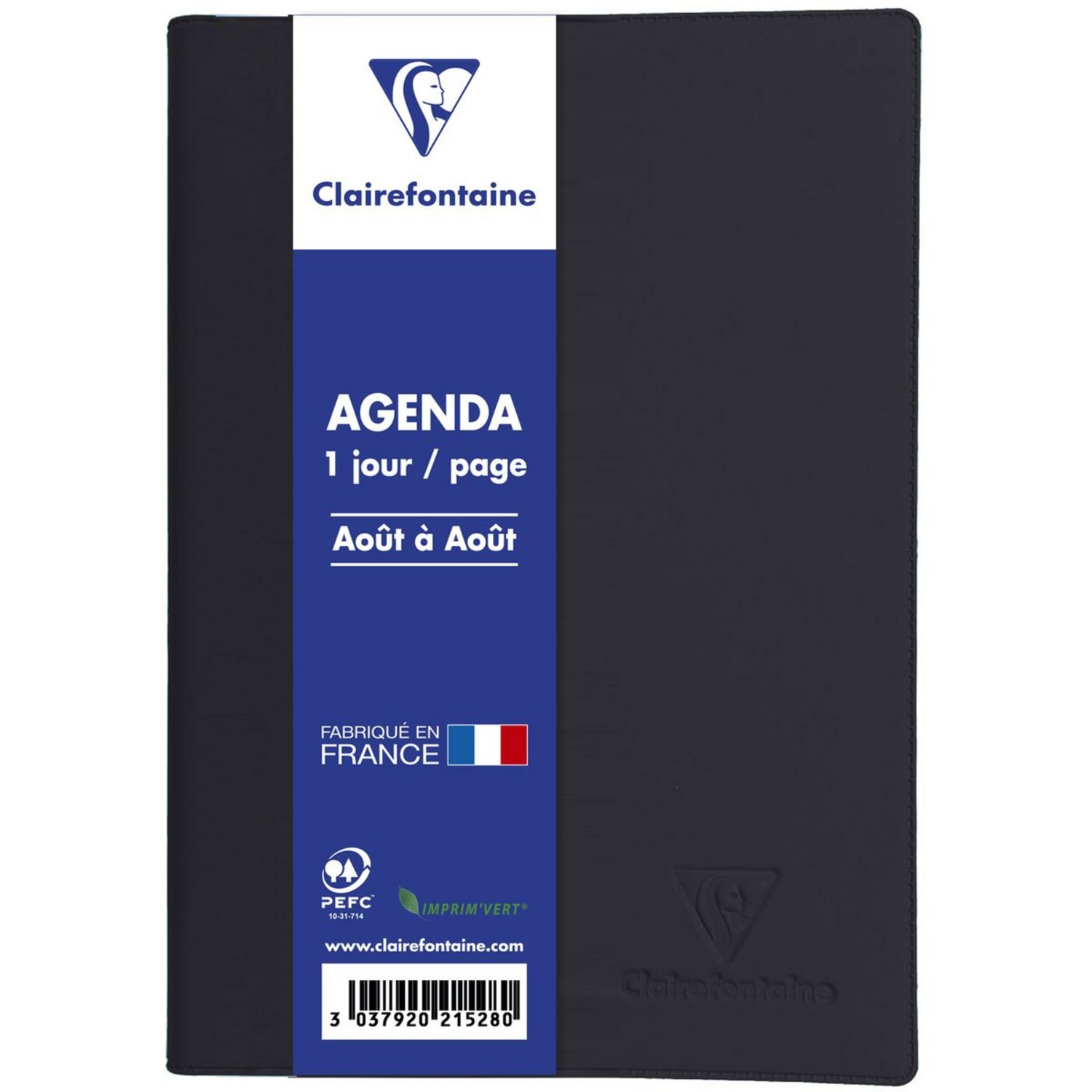 Agenda journalier grand format couv. rigide noir - Cdiscount