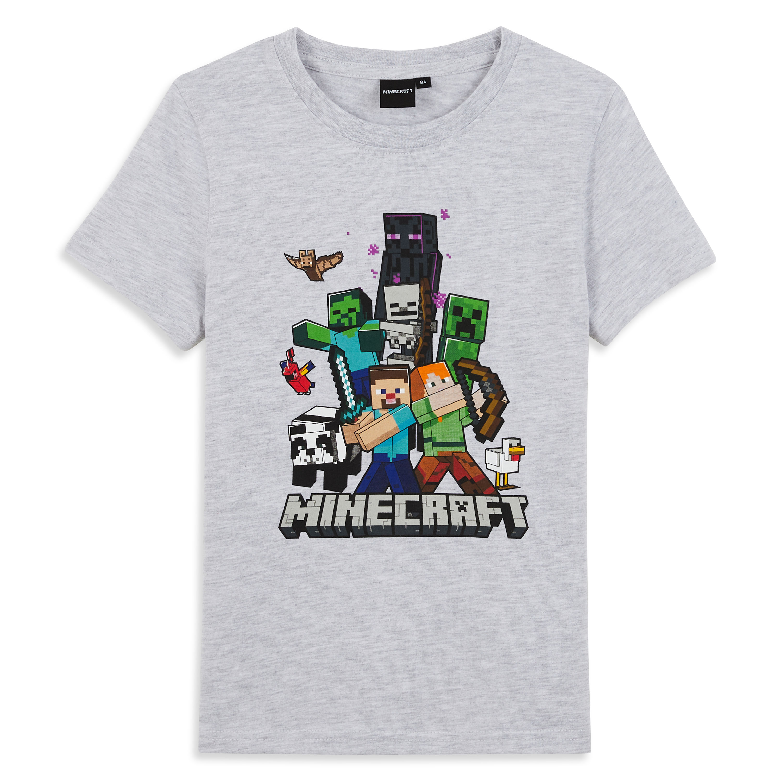 INEXTENSO T shirt gris gar on Minecraft pas cher Auchan.fr