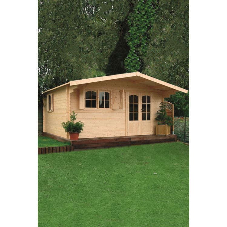 Abri de jardin en bois emboîté SOLID CHAMONIX 20m²