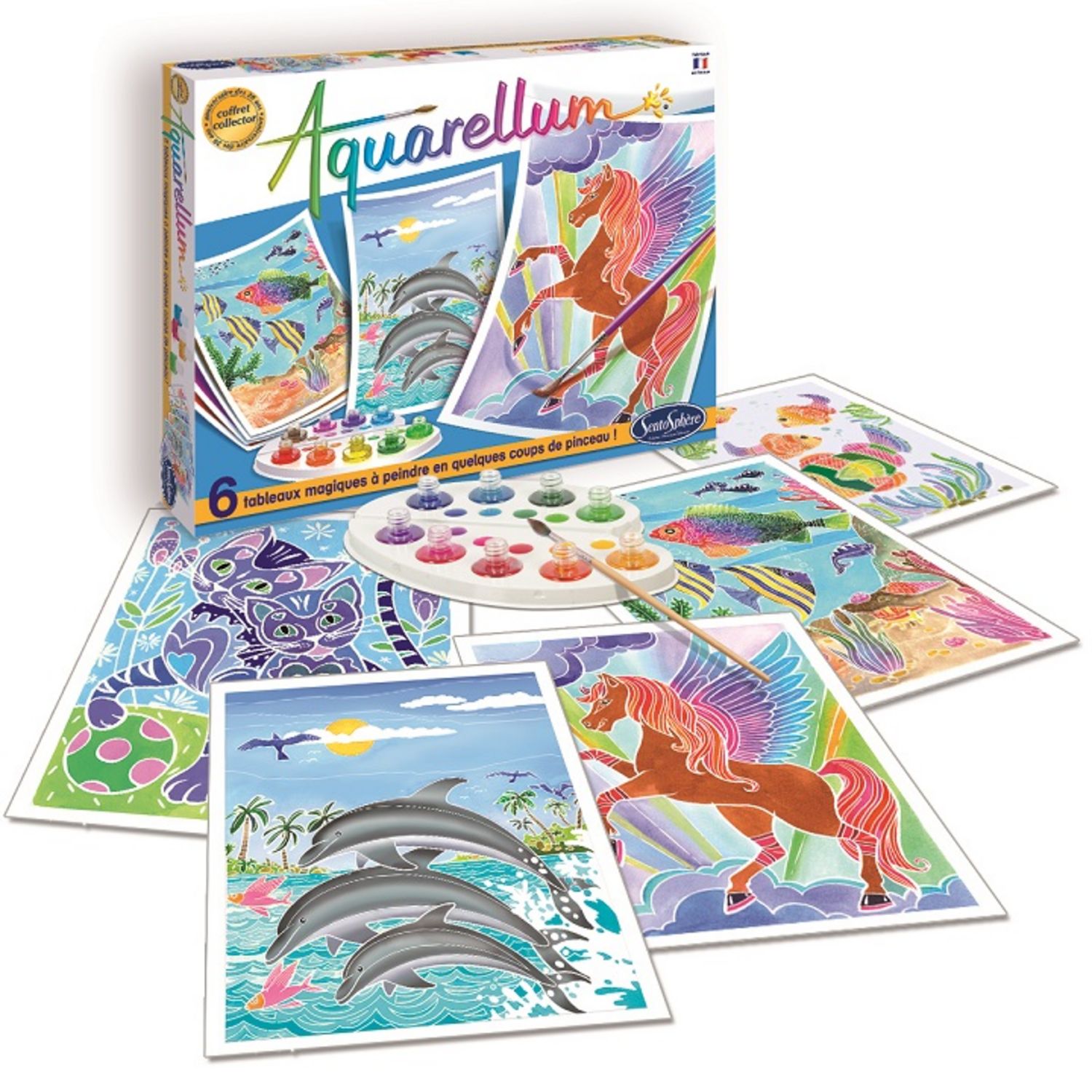 Aquarellum - Pégases - Kit peinture Aquarellable Magique