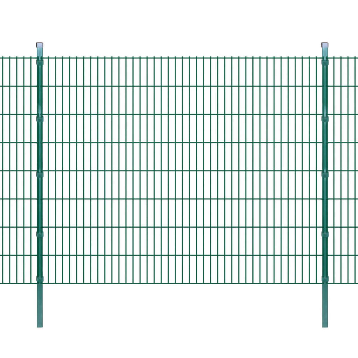 VIDAXL Panneaux et poteaux de cloture 2D pour jardin 2008x1630 mm 36 m