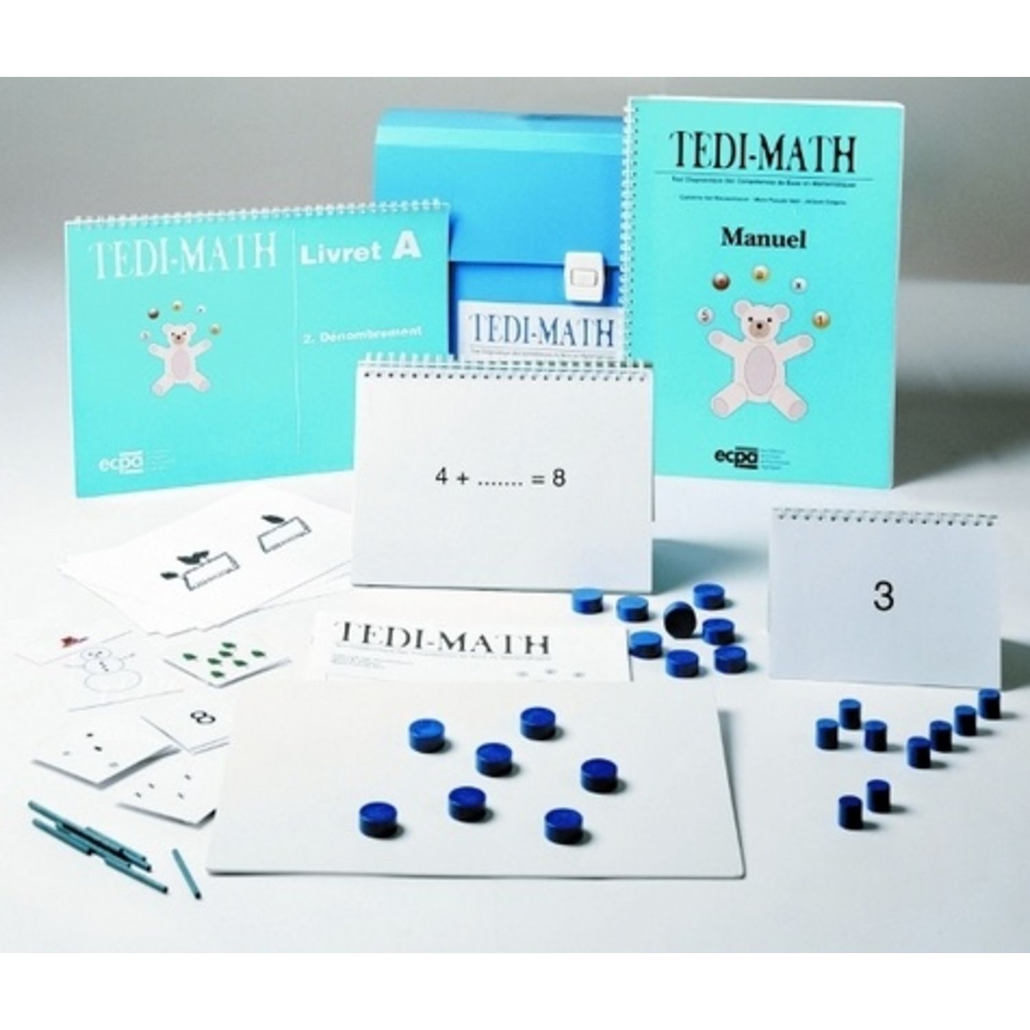 TEDI-MATH TEST DIAGNOSTIQUE DES COMPETENCES DE BASE EN MATHEMATIQUES.  MATERIEL COMPLET COMPRENANT LE MANUEL, LE MATERIEL DE PASSATION ET DIX  CAHIERS DE PASSATION, Van Nieuwenhoven Catherine pas cher - Auchan.fr