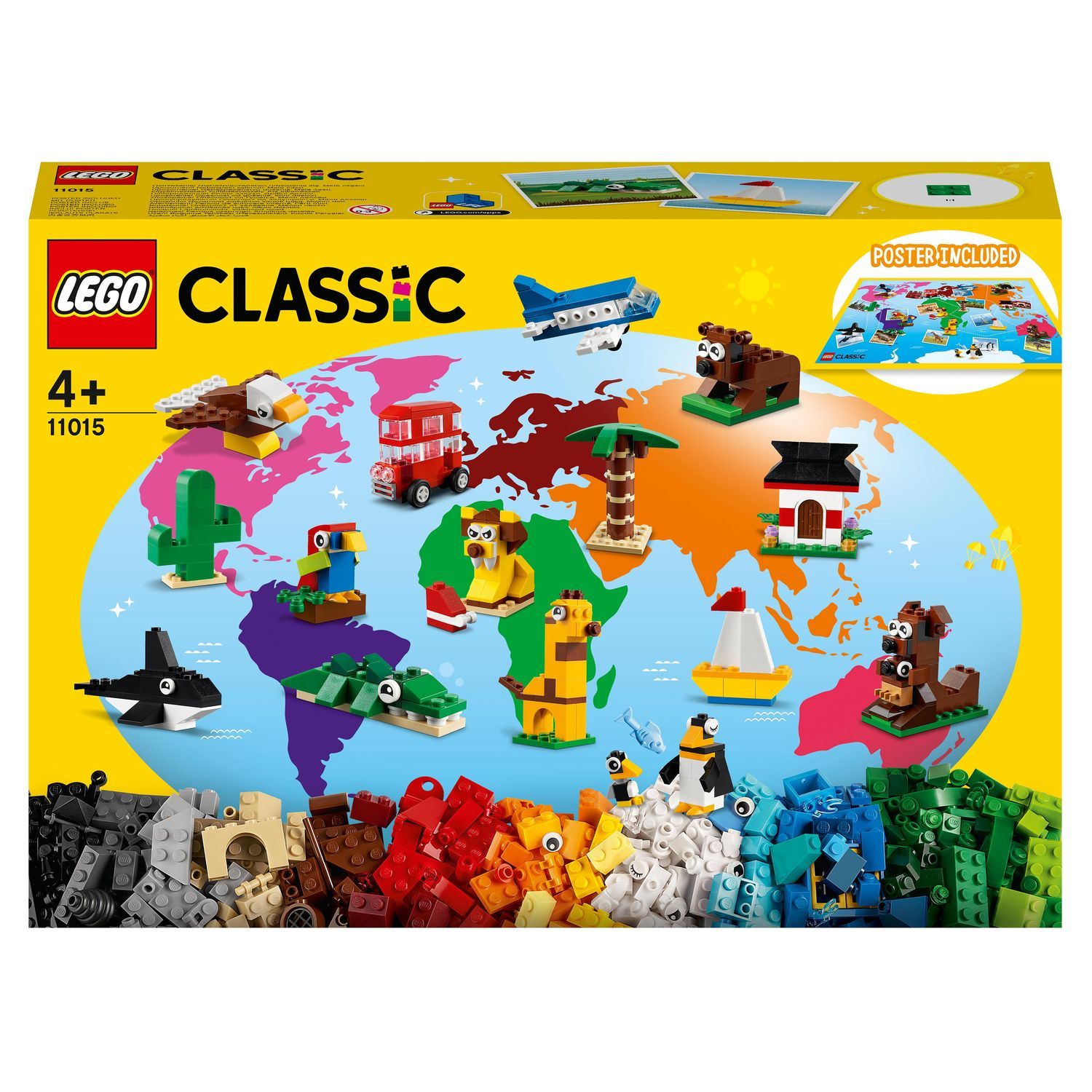 LEGO 11028 Classic L'Amusement Créatif Pastel, Jouets Briques pour Filles  et Garçons Dès 5 Ans : Crème Glacée, Dinosaure, Chat et Plus, Cadeau