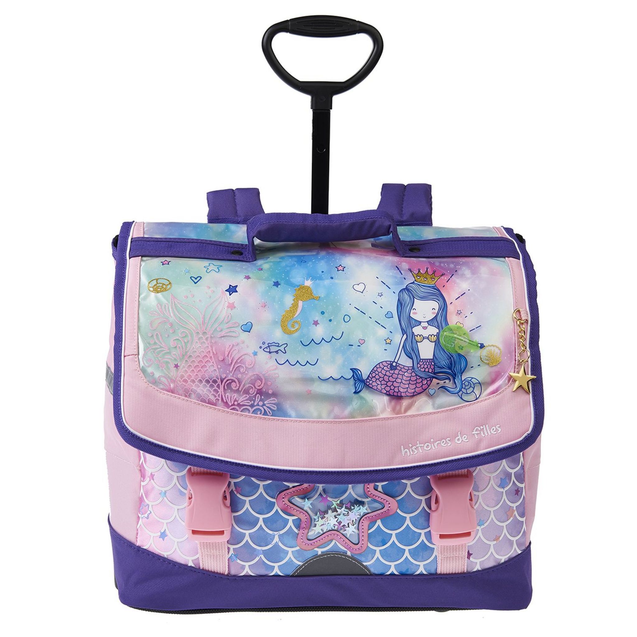 Cartable roulette fille outlet pas cher