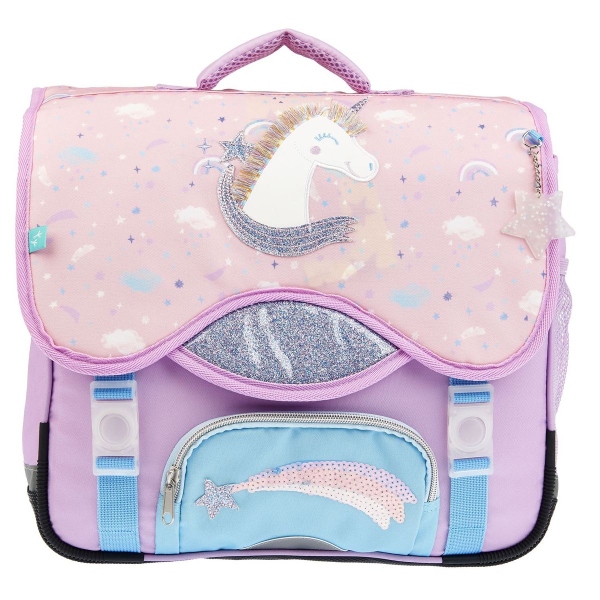 Cartable 36 cm rose LICORNE