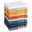 Tapis de bain uni en coton 1100gsm. Coloris disponibles : Rose, Jaune, Orange