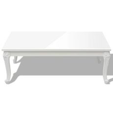 Table basse 115x65x42 cm Blanc brillant