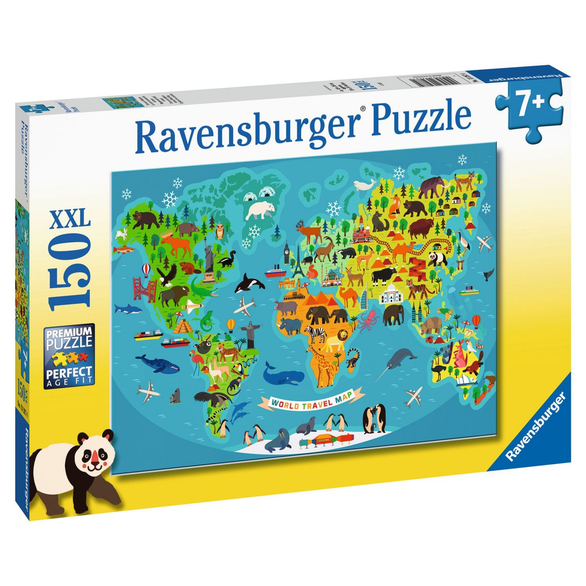 RAVENSBURGER Puzzle cadre : 30 pièces : Les animaux dans le monde pas cher  