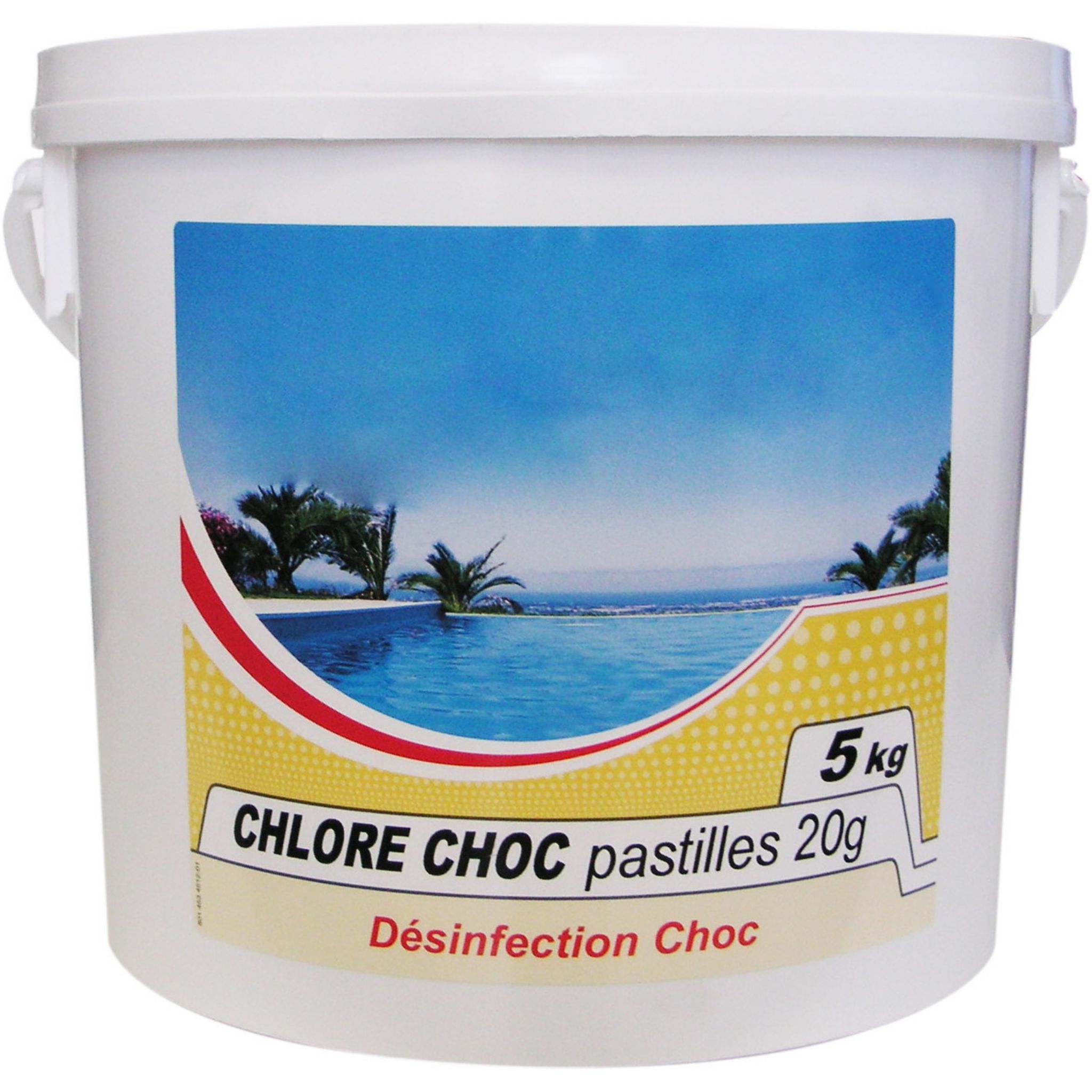 CHLORE CHOC PAST 20G 5KG de Aqualux - Produits piscines pas cher, l