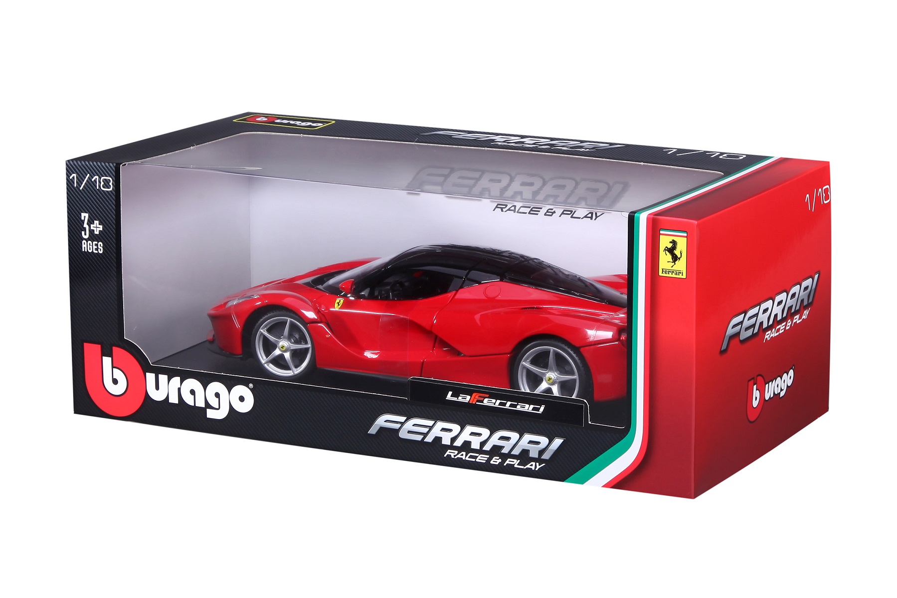 BURAGO Voiture Miniature La Ferrari 1 18 rouge pas cher Auchan