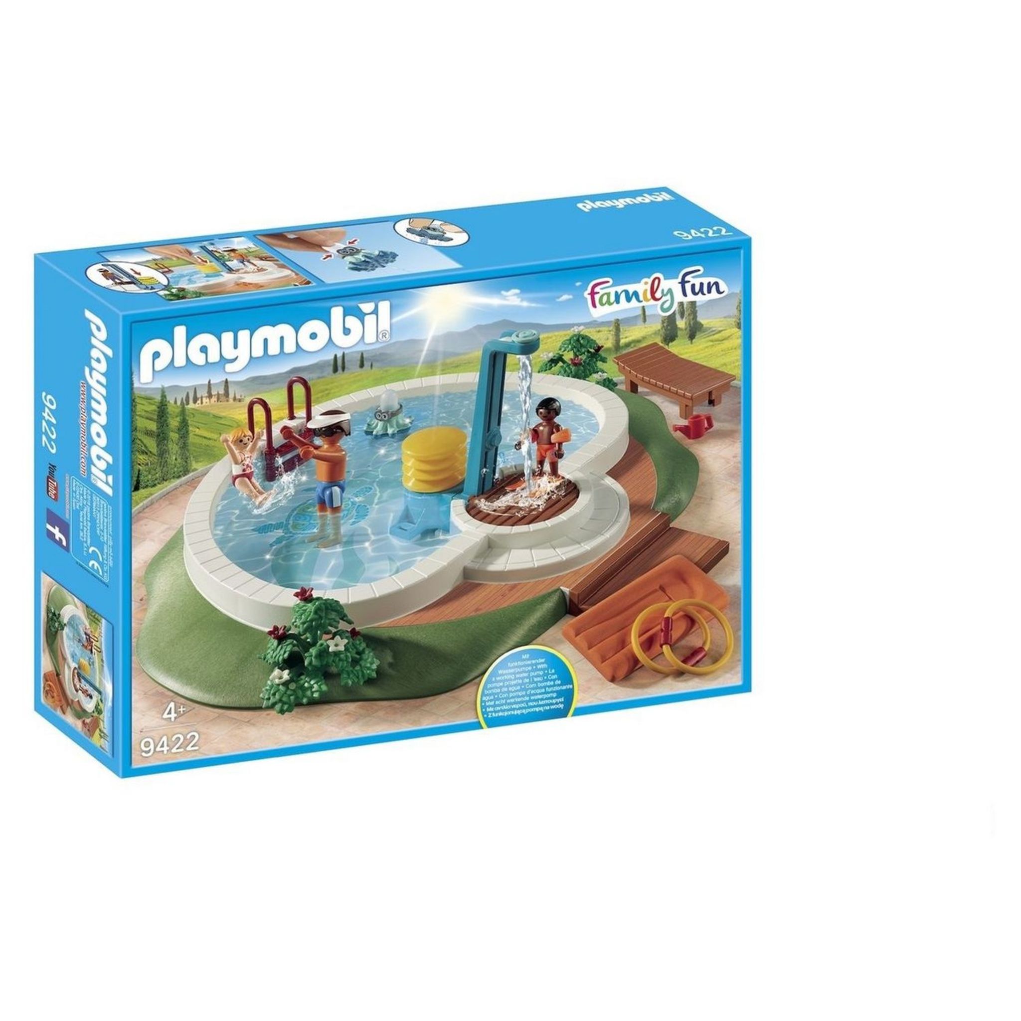 PLAYMOBIL 70610 - Family Fun Piscine avec jet d'eau pas cher