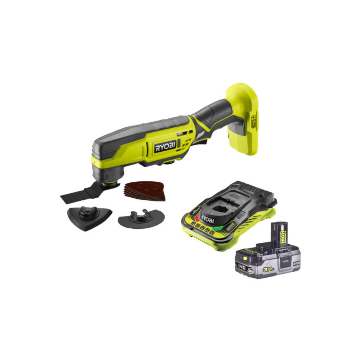 Pack RYOBI Multitool 18V OnePlus R18MT3-0 - 1 Batterie 3.0Ah High Energy - 1 Chargeur ultra rapide pas cher - Auchan.fr