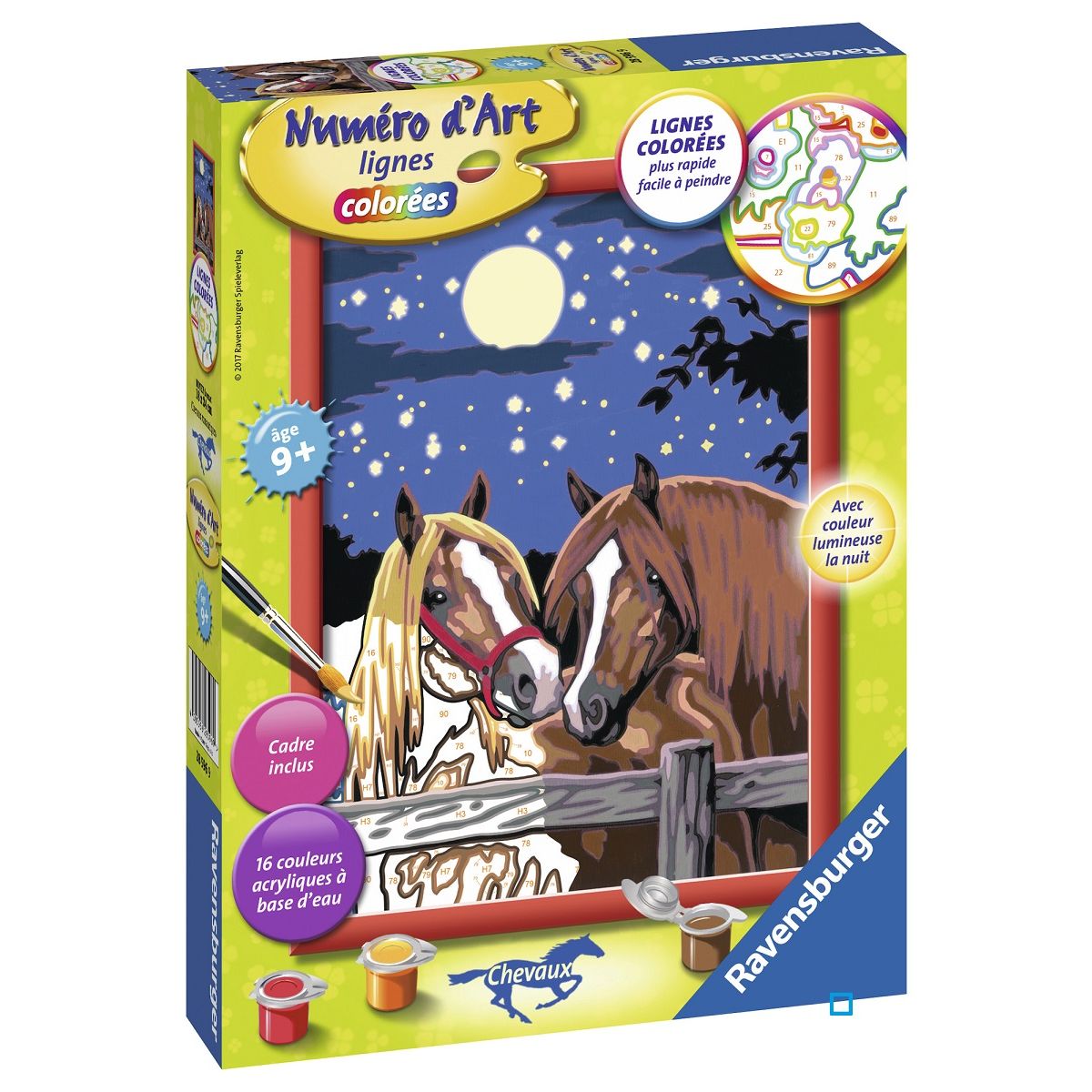 RAVENSBURGER Numéro d'art moyen format chevaux pas cher 