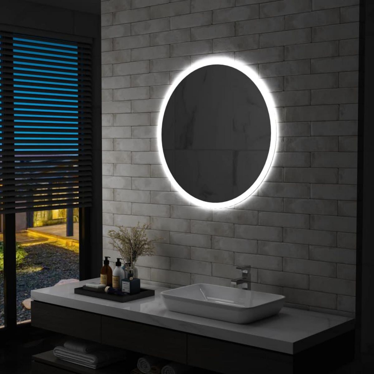 VIDAXL Miroir a LED pour salle de bain 80 cm
