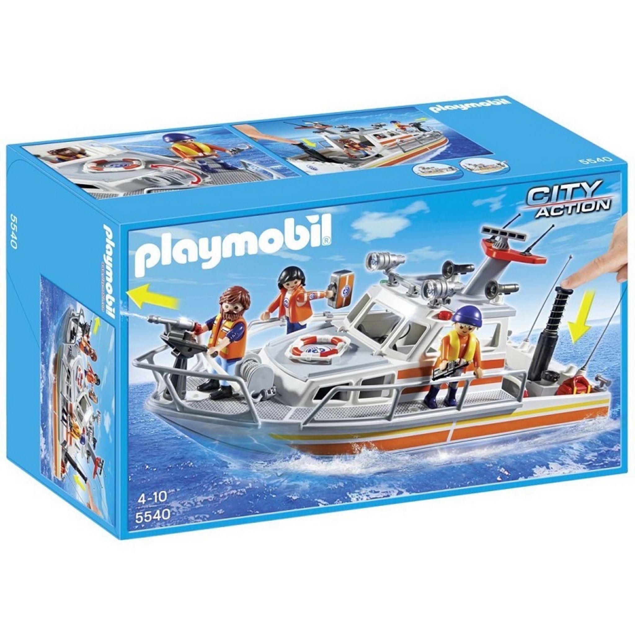 PLAYMOBIL 5540 Bateau de sauvetage avec pompe à incendie pas cher