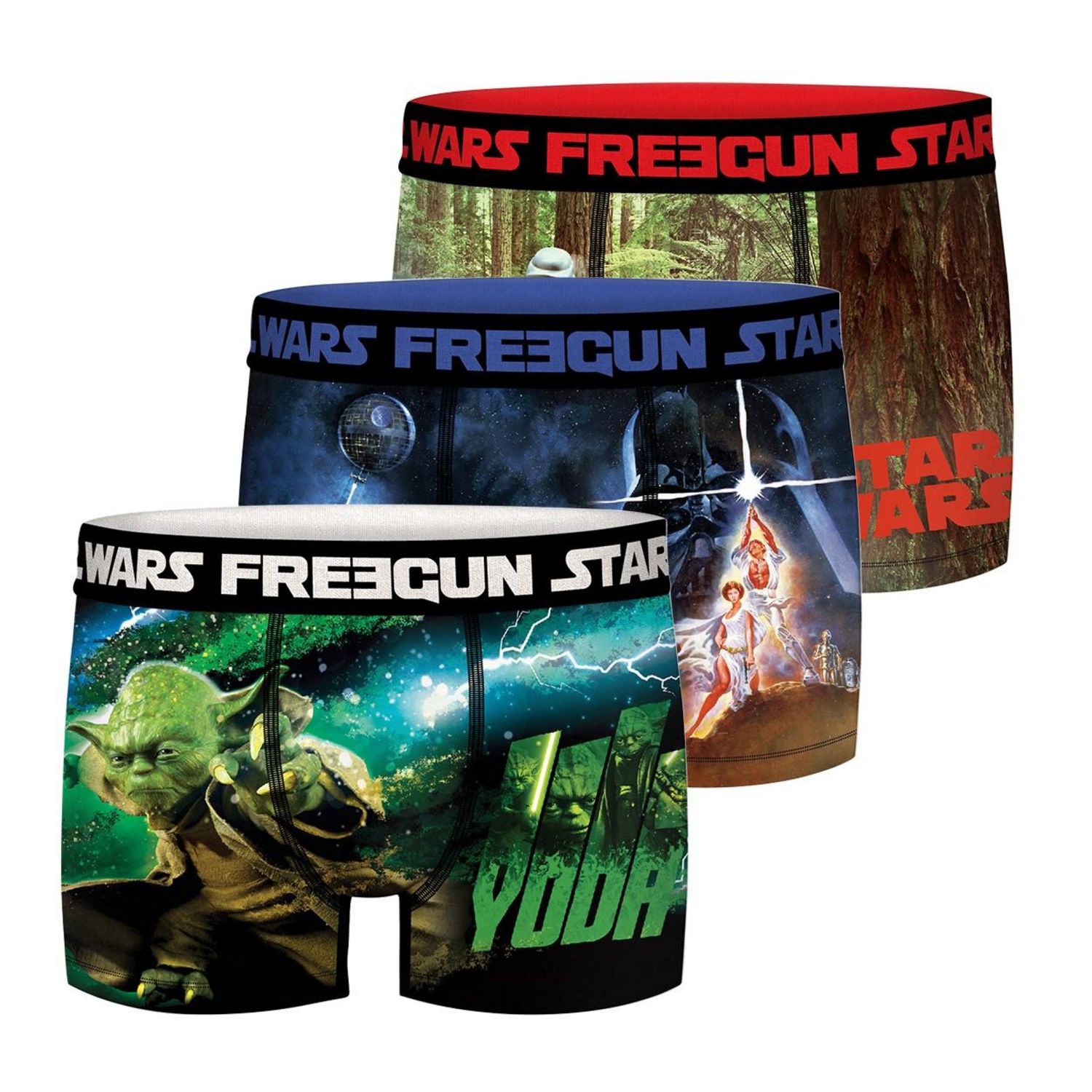 FREEGUN Lot de 3 boxers Garçon Starwars Jedi Multicolore pas cher -  Auchan.fr