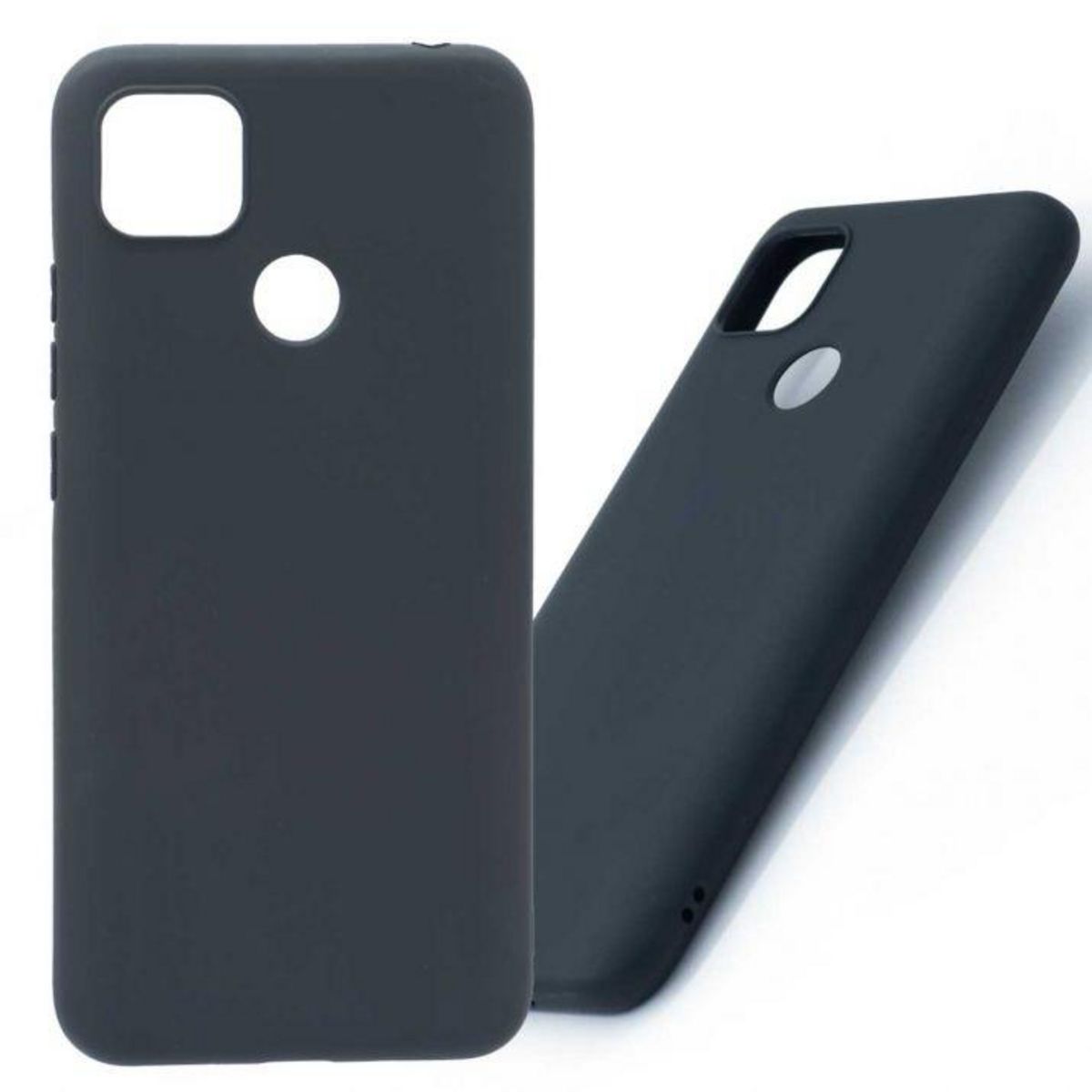 amahousse Coque pour Xiaomi Redmi 9C souple noire silicone toucher soft