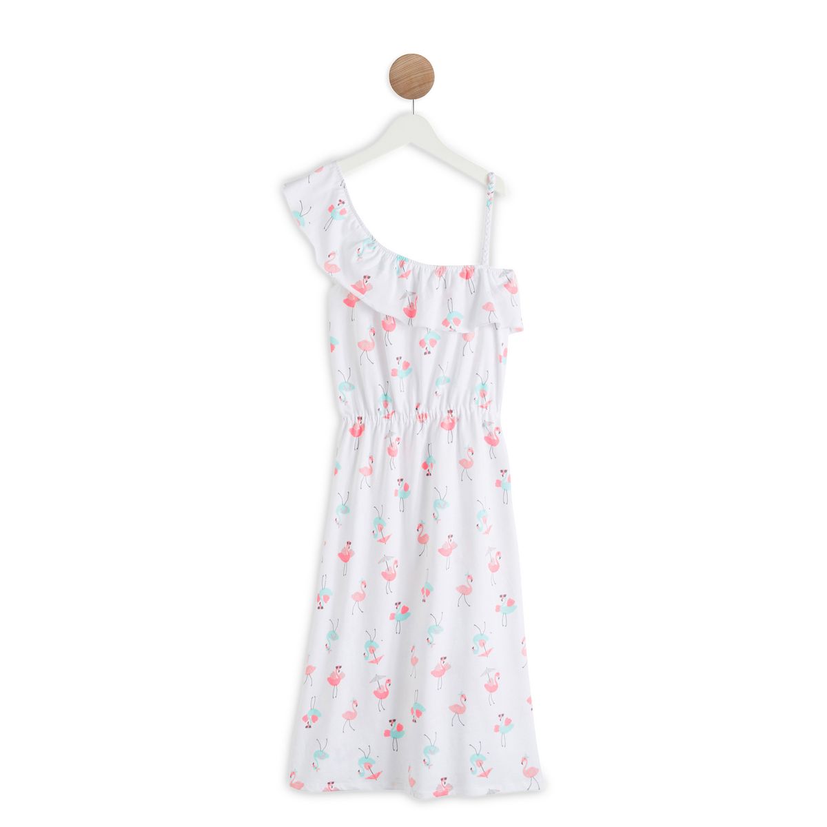 IN EXTENSO Robe longue flamants roses fille