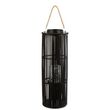 Lanterne Déco en Bambou  Tube  80cm Noir