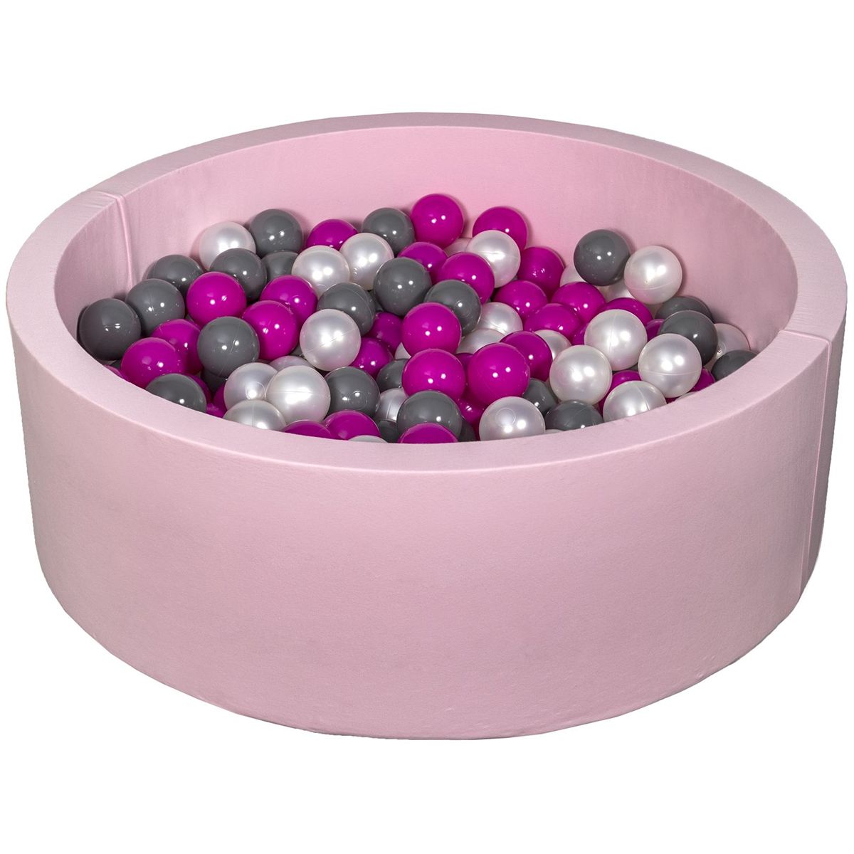  Piscine à balles Aire de jeu + 200 balles rose perle, rose, gris