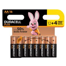 DURACELL Lot de 16 piles Alcalines type LR06 (AA) - Duracell Plus Power