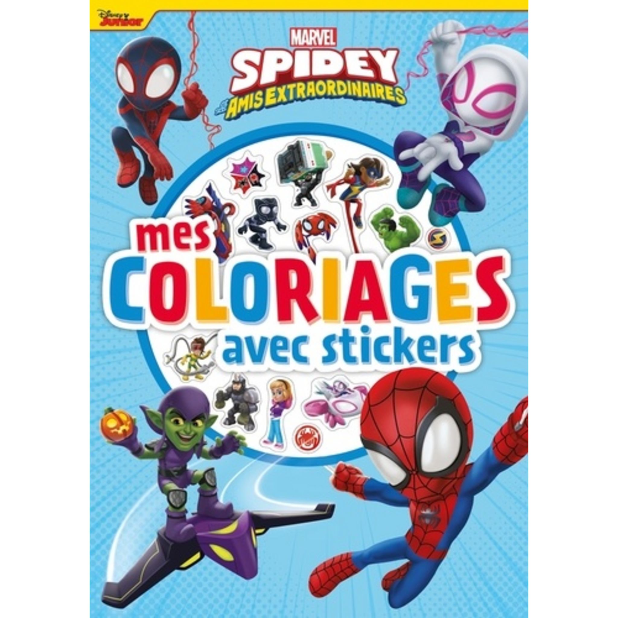 Coloriage Spidey Et Ses Amis Extraordinaires MES COLORIAGES AVEC STICKERS SPIDEY ET SES AMIS EXTRAORDINAIRES, Marvel pas  cher - Auchan.fr